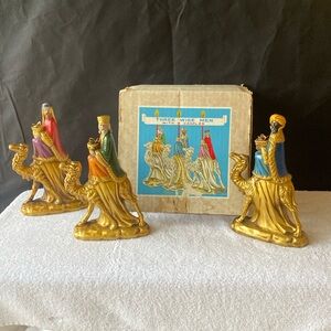 Three Wiseman candleholders